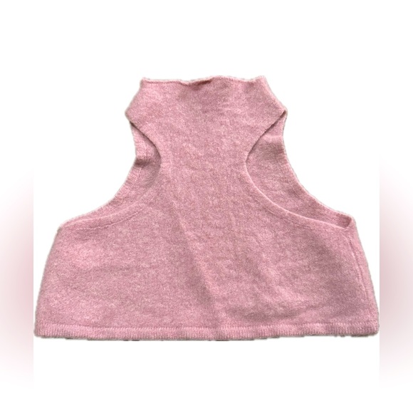 Free People Light Pink Cashmere Crop Top - Picture 2 of 3